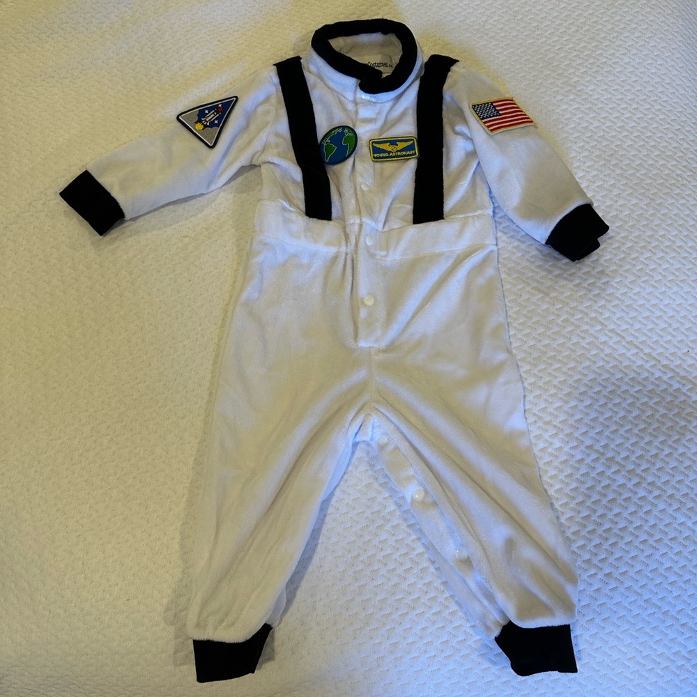 White Astronaut Baby Onesie with Patches